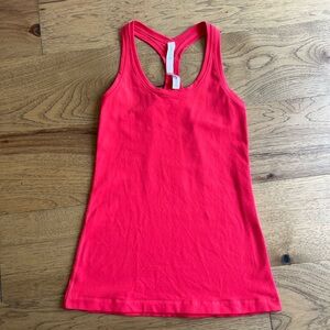 Lululemon Cool Racerback 2 Tank Red/Coral Size 6 EUC